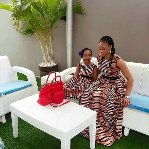 african print dresses for mother and daughter