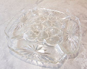 Relish and Deviled Egg Plate in Prescut Clear by Anchor Hocking
