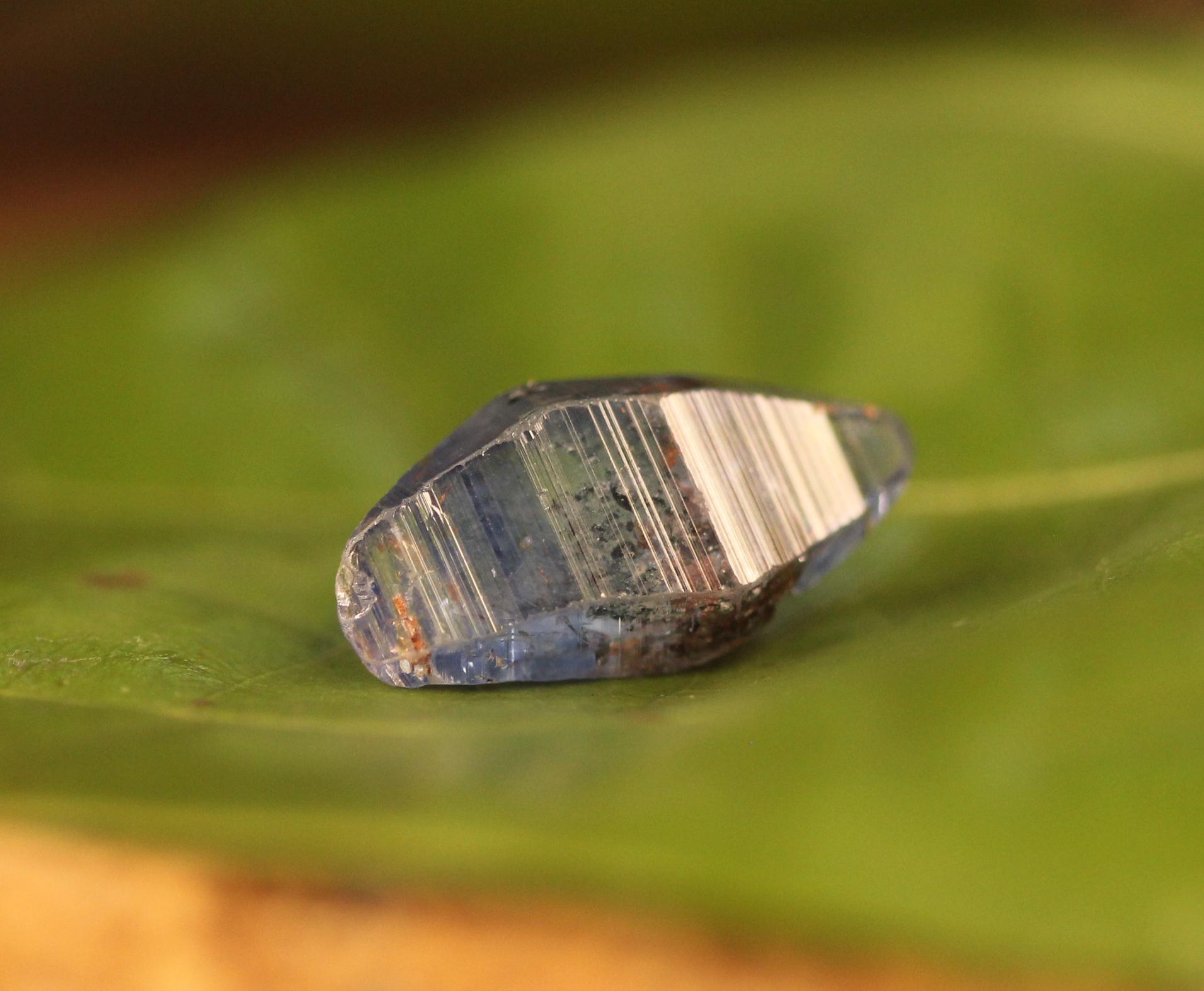Beautiful Blue Sapphire Crystal (Corundum) with High Luster and Transparency, from Sri Lanka ,7.93 carats 18.4 mm, September Birthstone