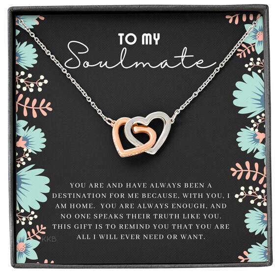 To My Soulmate Necklace Soulmate Necklace for Her To My Etsy