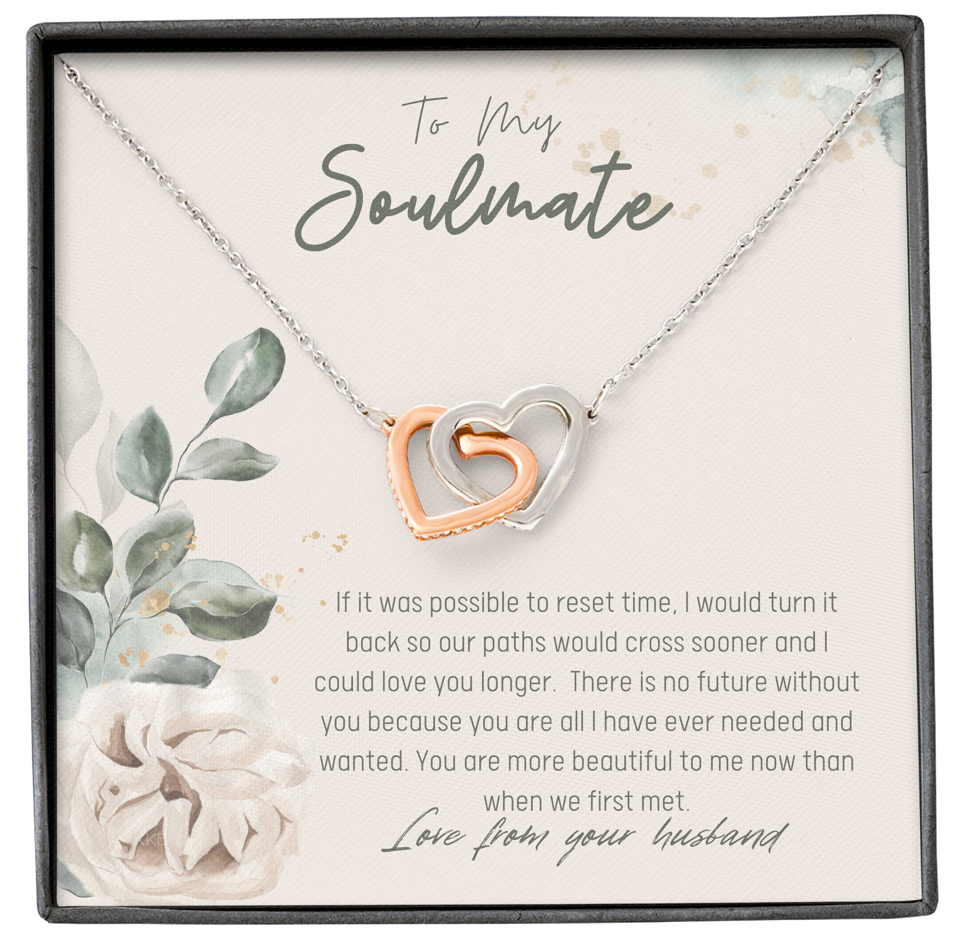 To My Soulmate Necklace Soulmate Necklace for Her To My Etsy