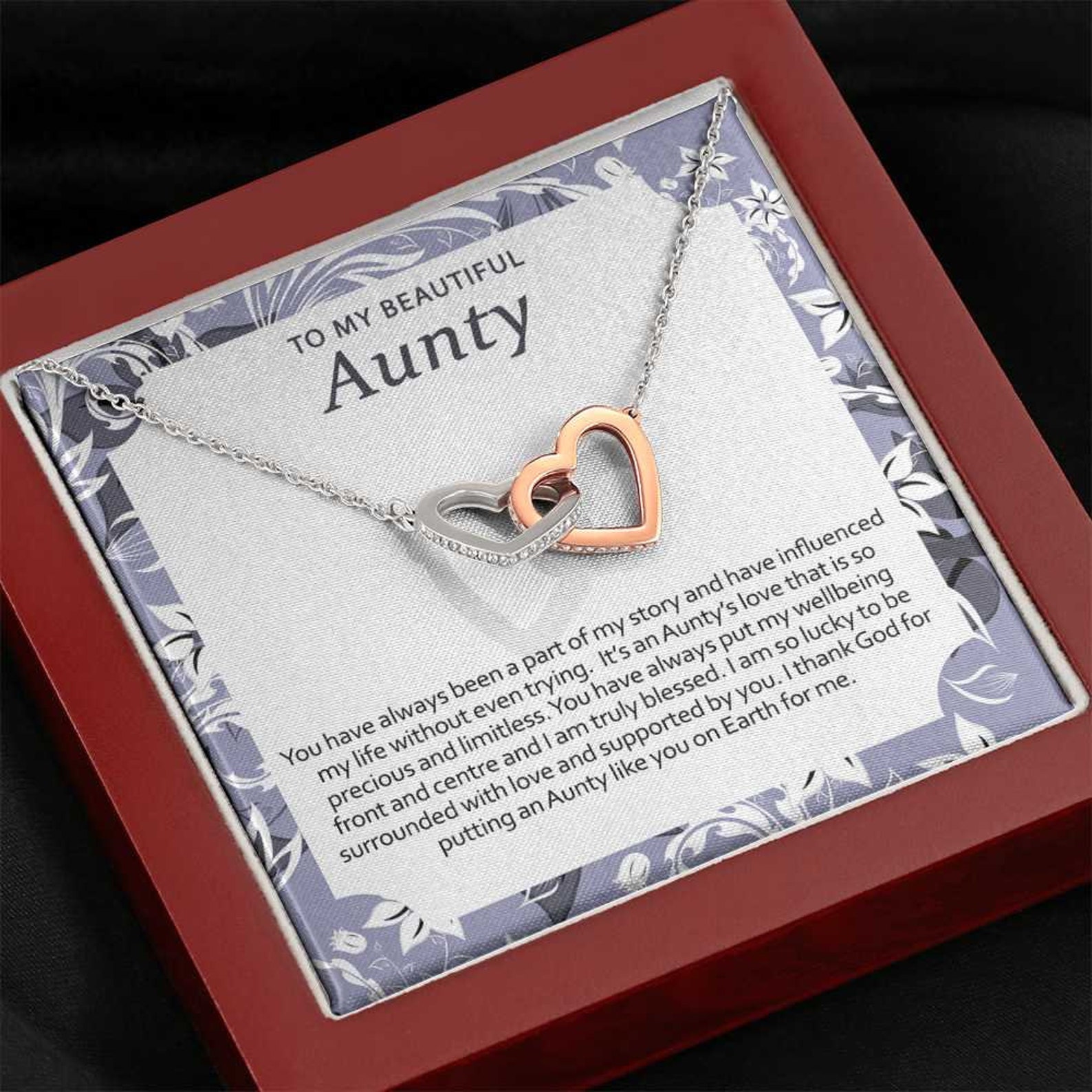 A Gift for Aunty Necklace for Aunty Aunty Birthday Gift Etsy