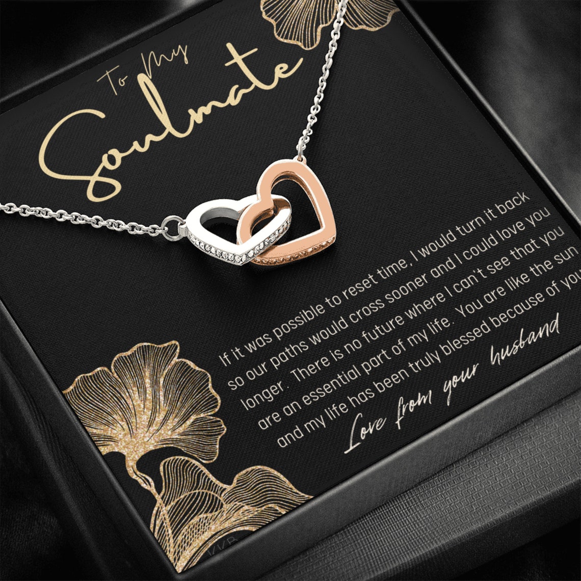 To My Soulmate Forever Love Necklace Soulmate Necklace Gift Etsy