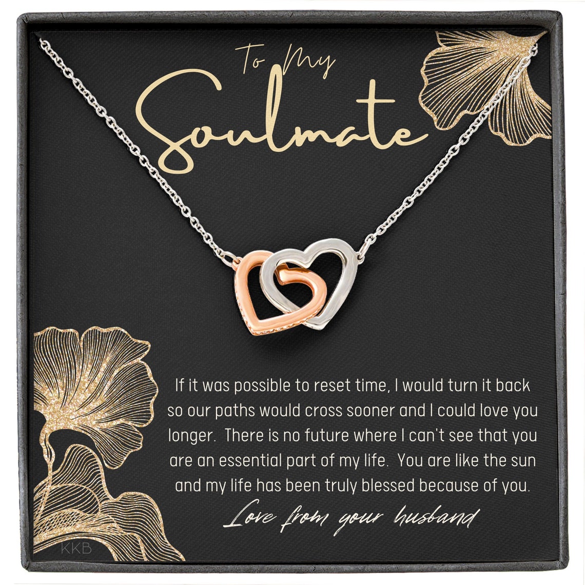 To My Soulmate Forever Love Necklace Soulmate Necklace Gift Etsy