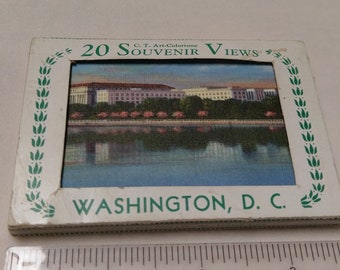 Complete Set of Twenty Vintage Early Mid-Century Souvenir Mini Postcards of Washington DC Landmarks