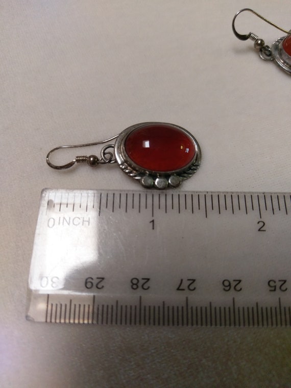 Vintage Signed Sterling Silver and Carnelian Pier… - image 6