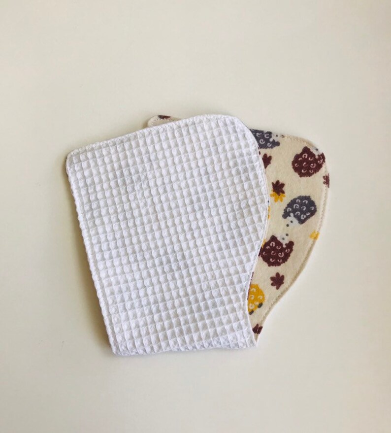 burp rag baby girl burp cloth spit up contoured burp cloth burp cloth drool baby boy burp cloth Hedgehog burp cloth