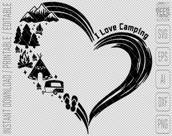 I Love Camping Etsy