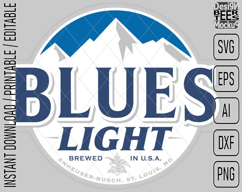 Download Blues Busch Light Beer Logo SVG DXF PNG Cut Files Vector ...