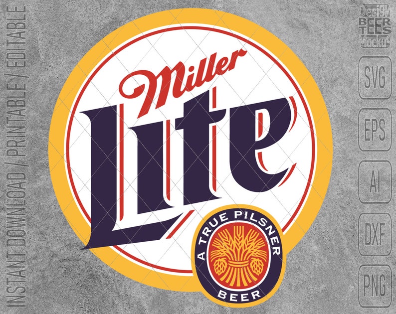 Unofficial Miller Lite Beer Logo SVG DXF PNG Cut Files Vector | Etsy