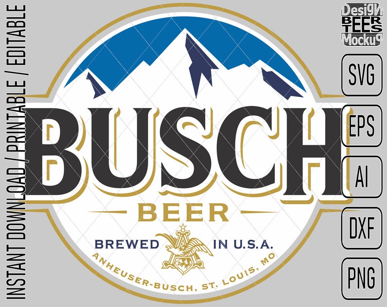 Unofficial Busch Light Beer Logo SVG DXF PNG Cut Files Vector Etsy