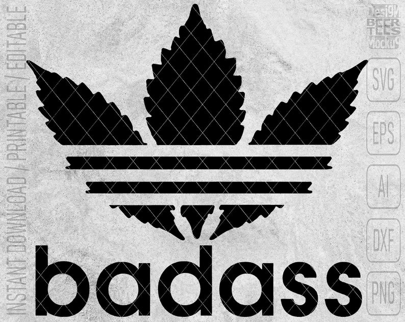 Download Badass Cannabis Marijuana Weed SVG DXF PNG Cut Files Vector | Etsy