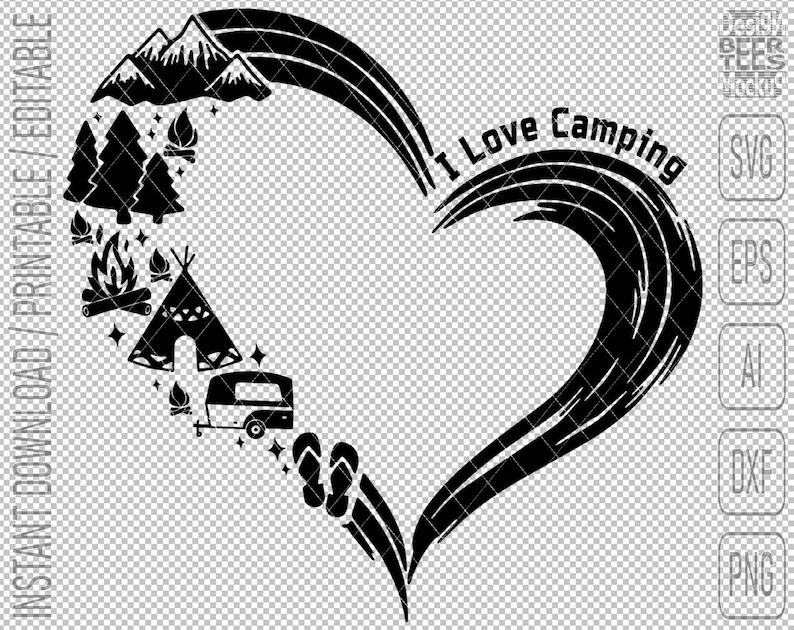 Free Free 327 Love Camping Svg SVG PNG EPS DXF File