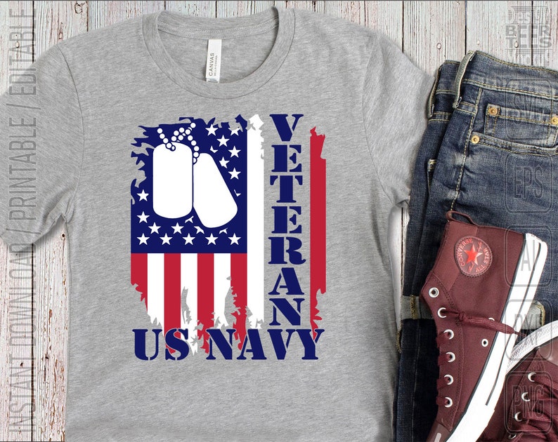 Download US Navy Veteran Thank You Army American Flag SVG DXF Png ...