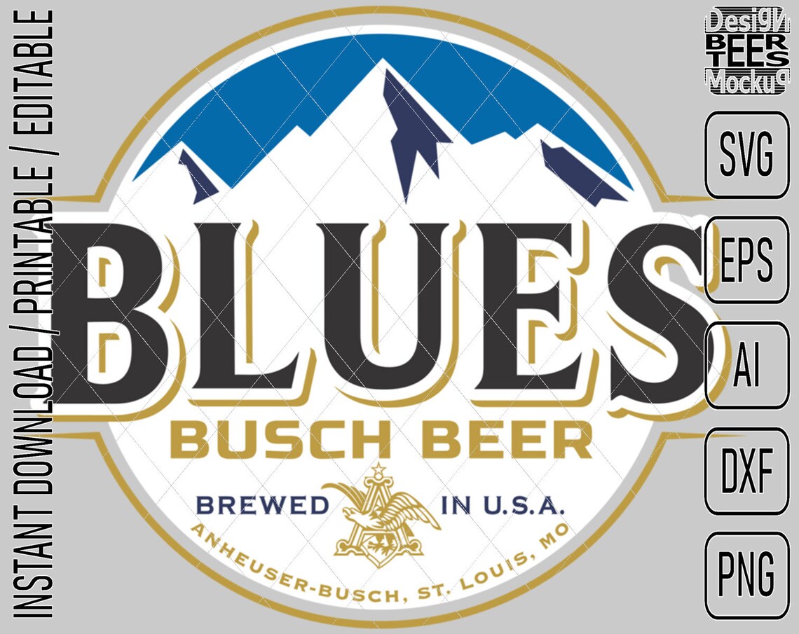 Download Blues Busch Light Beer Logo SVG DXF PNG Cut Files Vector ...