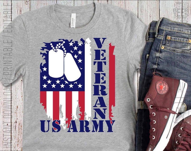 Download US Army Veteran Thank You American Flag SVG DXF Png Cut ...