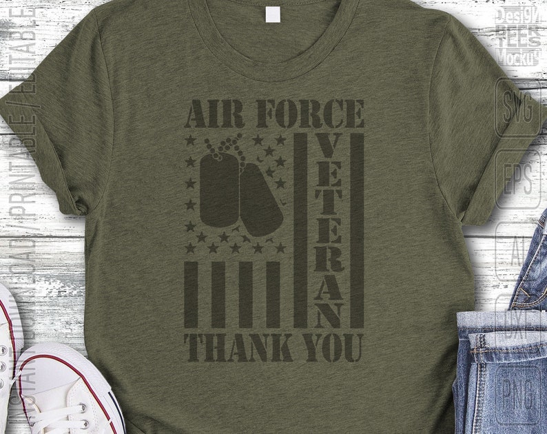 Download US Air Force Veteran Thank You Army American Flag SVG DXF ...