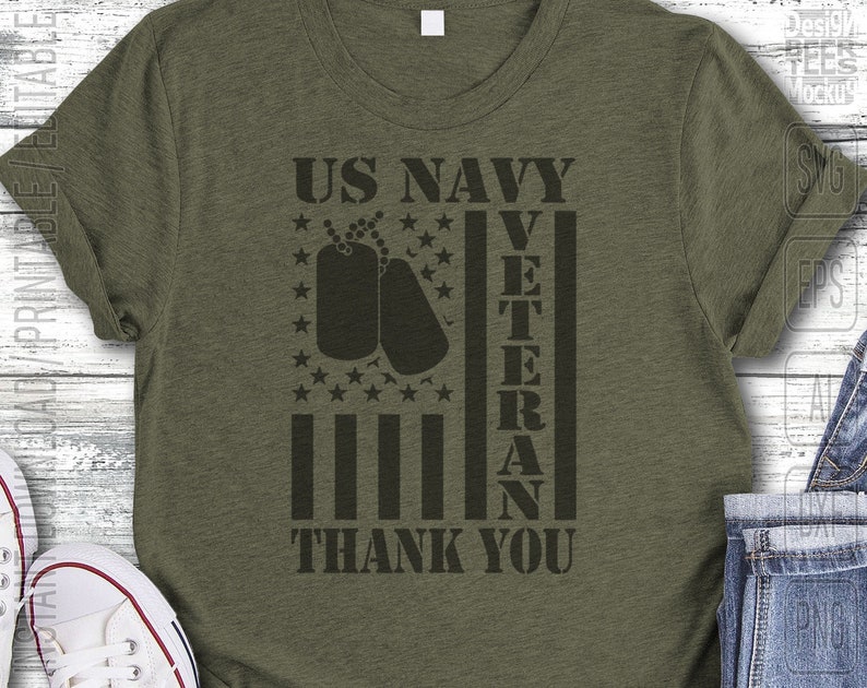 Download US Navy Veteran Thank You Army American Flag SVG DXF Png ...
