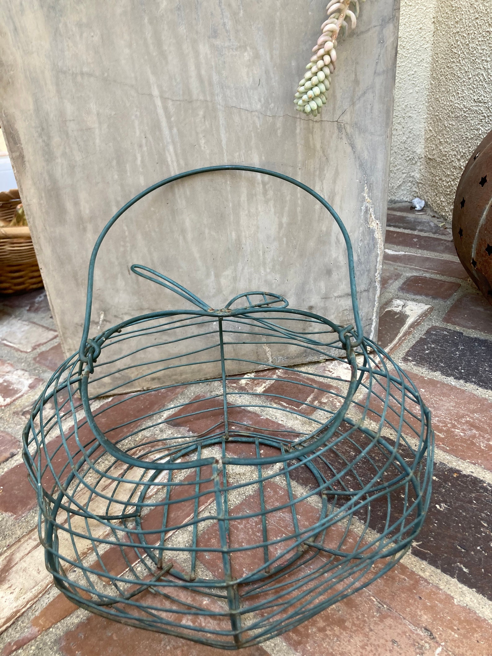 Metal Wire Egg Basket Etsy