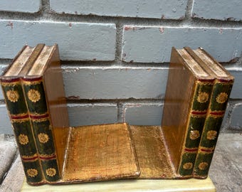Par de sujetalibros italianos Florentia de estilo vintage