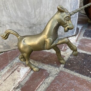 Adorable Vintage Brass Unicorn