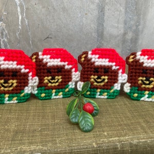 Vintage Christmas Teddy Bear Napkin Rings