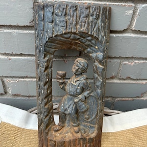 Antique Cast Iron Statue Brewery Wine Bar Decor
