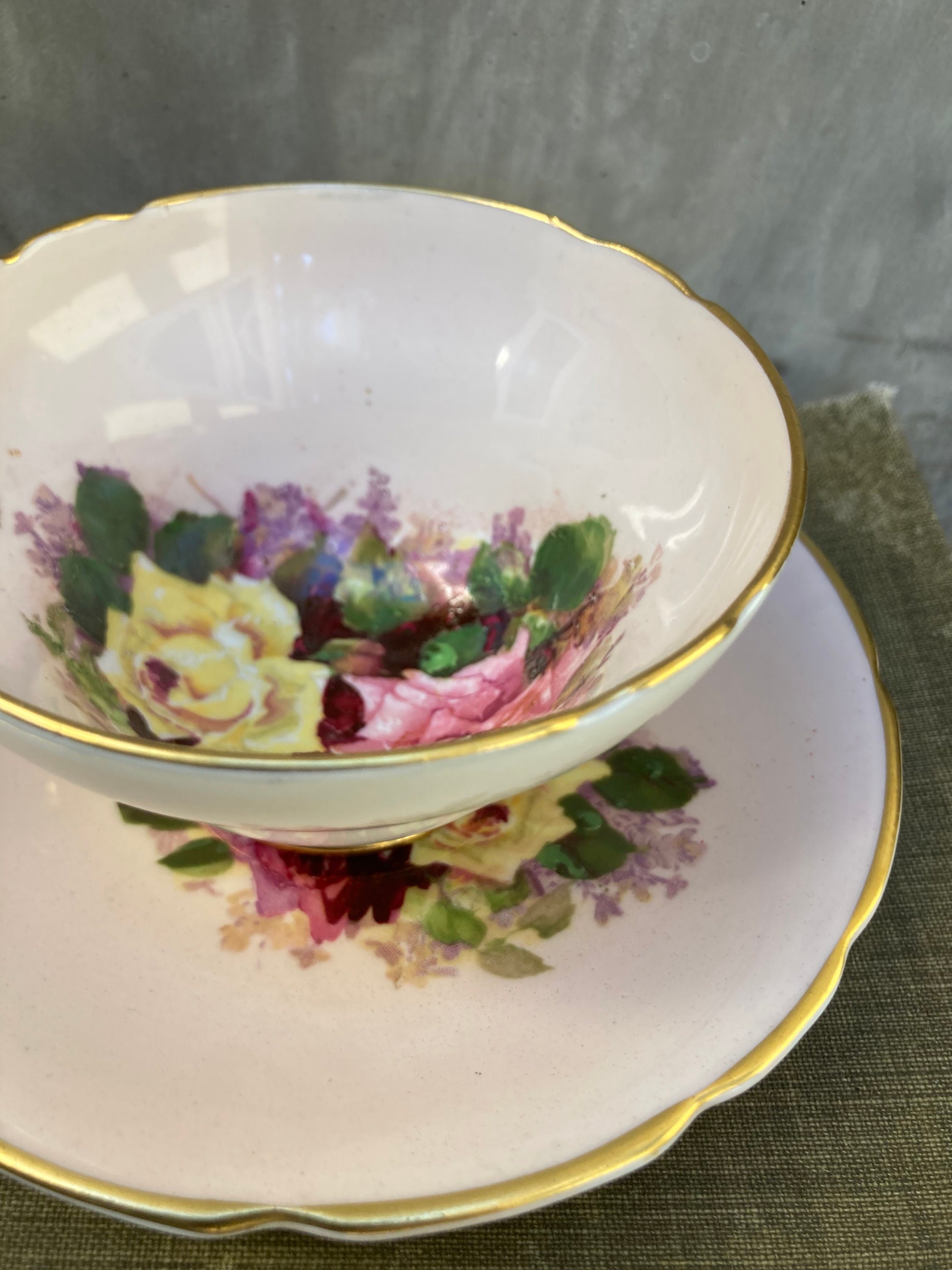 Stanley Three Roses Tea Cup and Saucer - Etsy