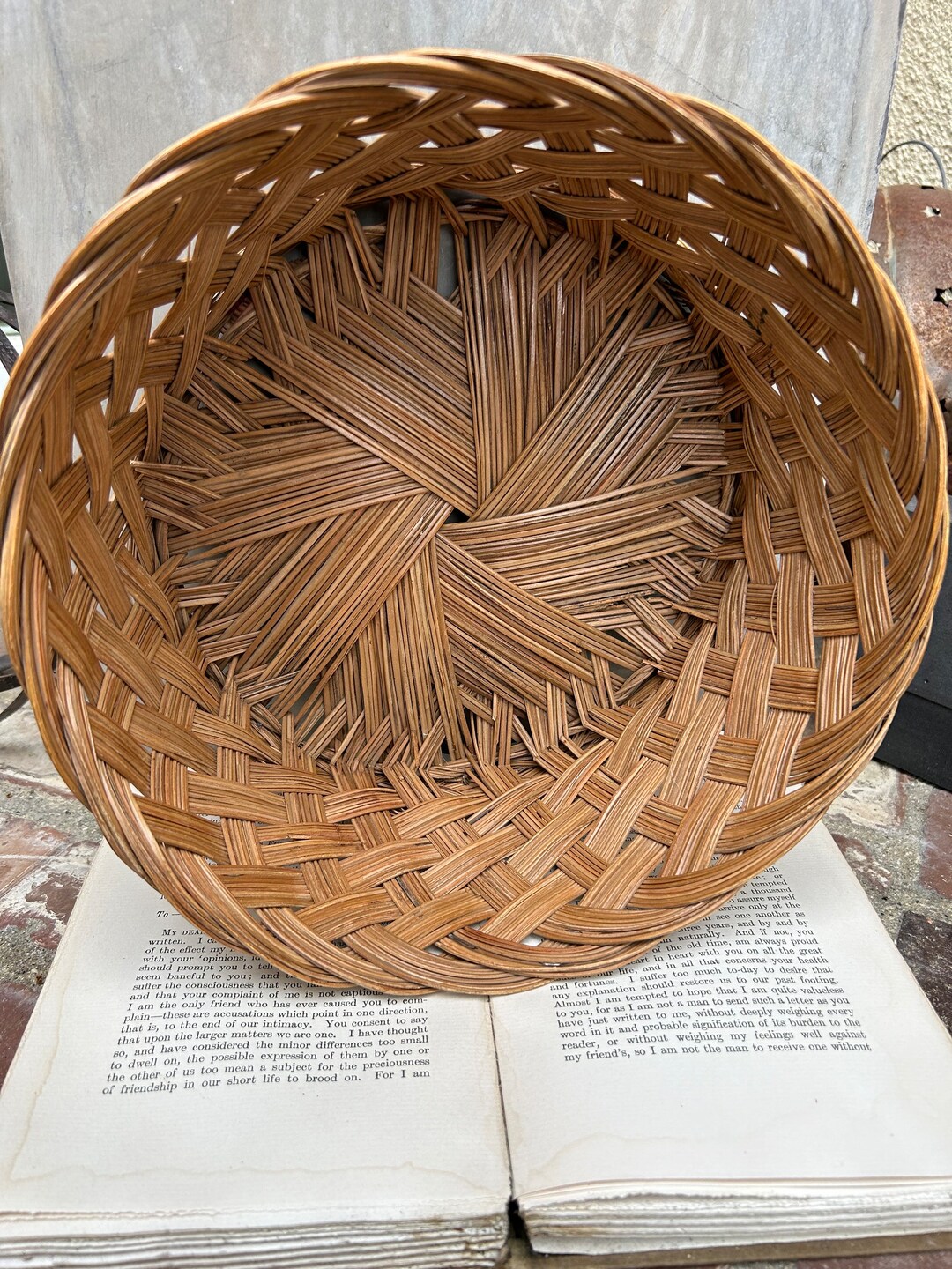 Round Shallow Woven Decorative Planter Basket 10 Diameter - Etsy