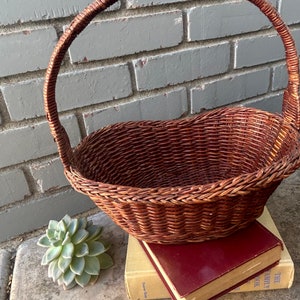 Vintage Brown Wicker Basket