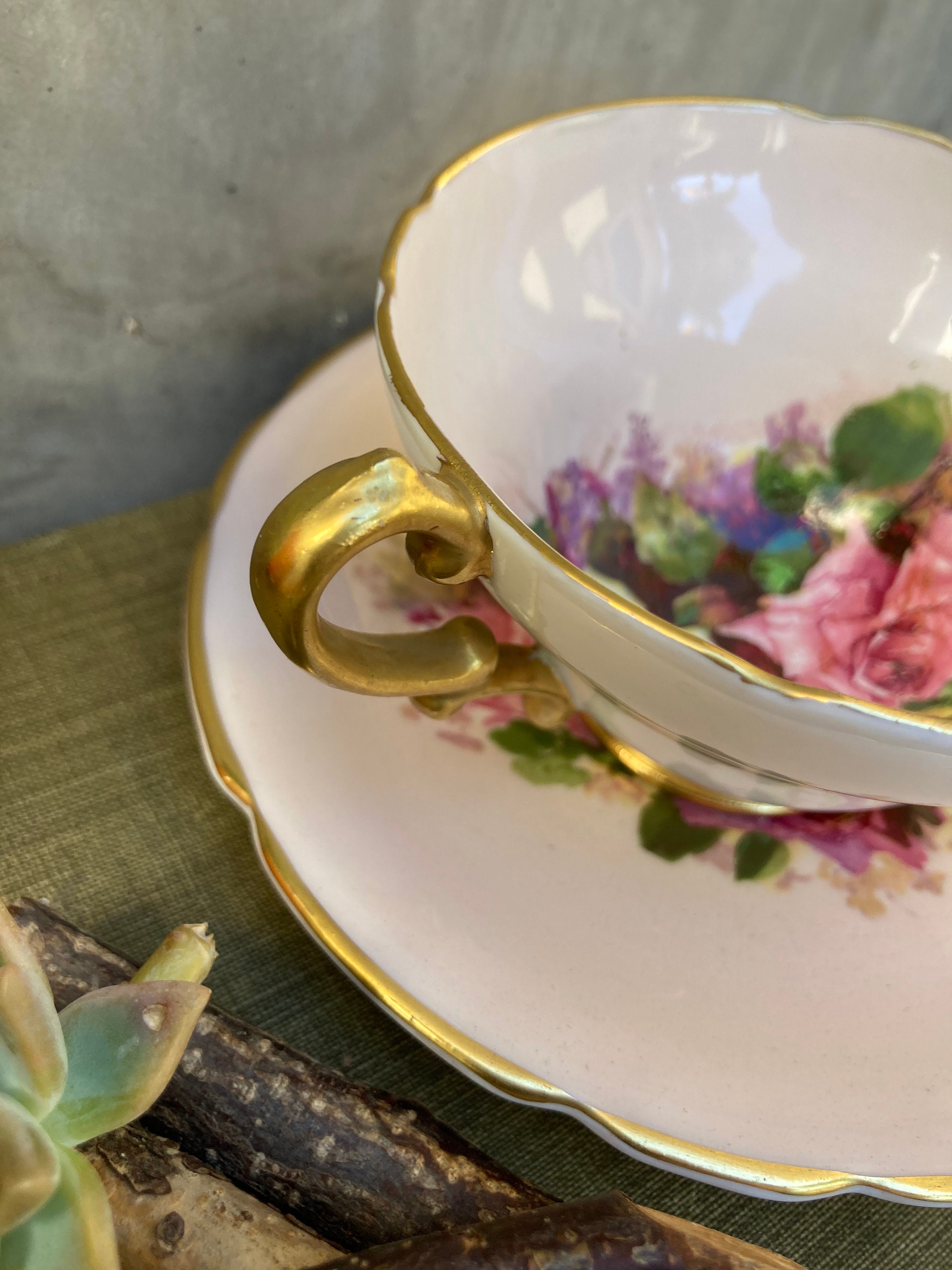 Stanley Three Roses Tea Cup and Saucer - Etsy