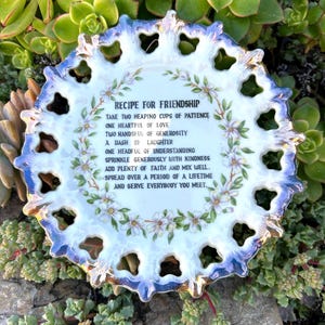 Vintage Friendship Decorative Plate