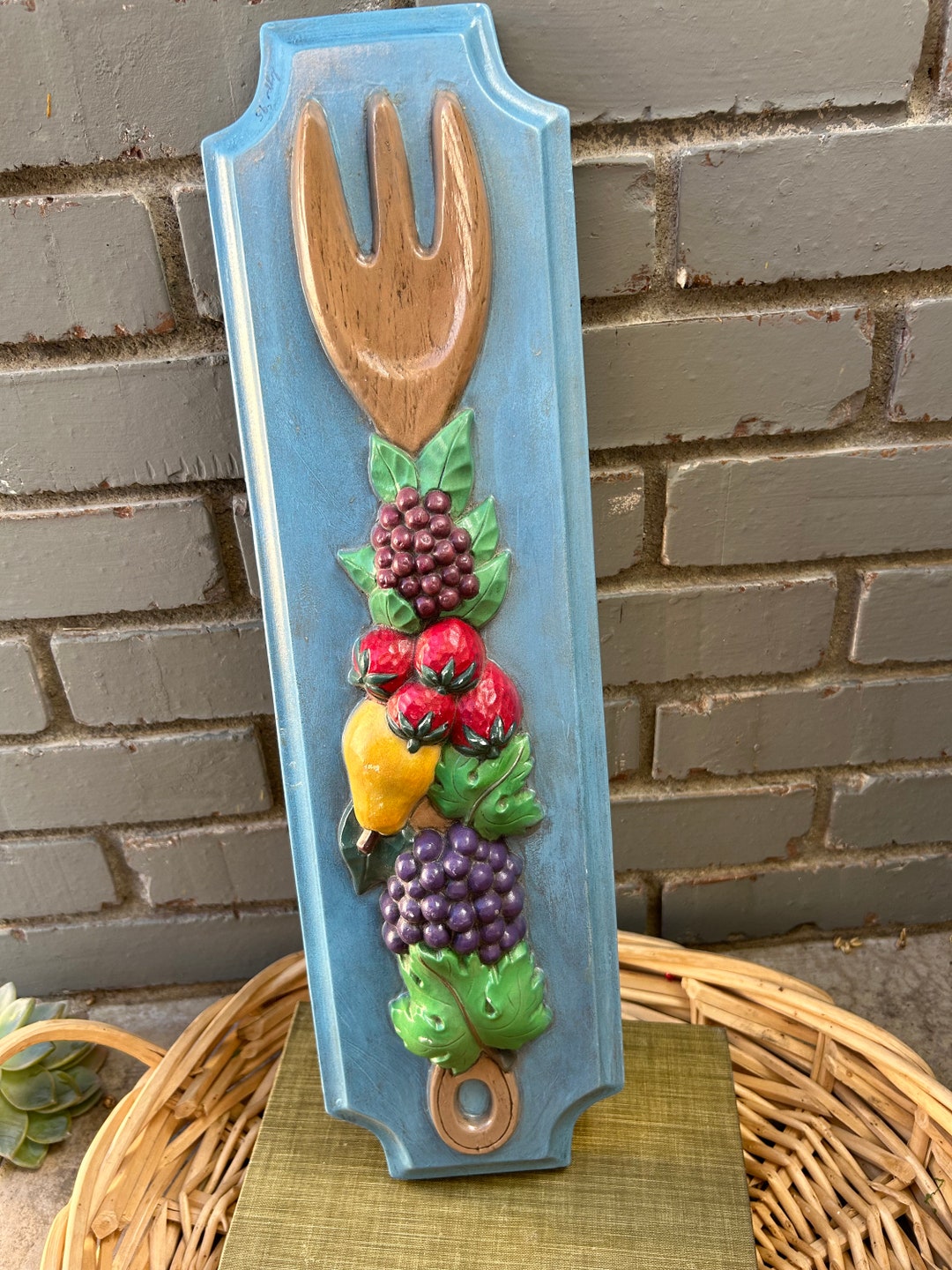 Vintage Fruit Ceramic Wall Art - Etsy