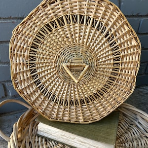 Woven Basket with Woven Lid
