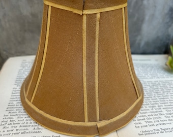 Pretty Tan Light Brown Silk Bell Style Lampshade for sconce or chandelier