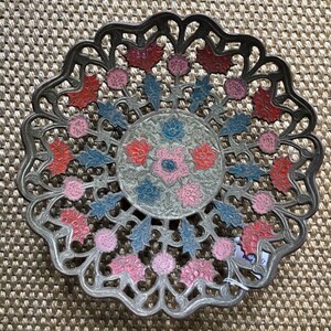 Indian Multicolored Solid Brass Bowl