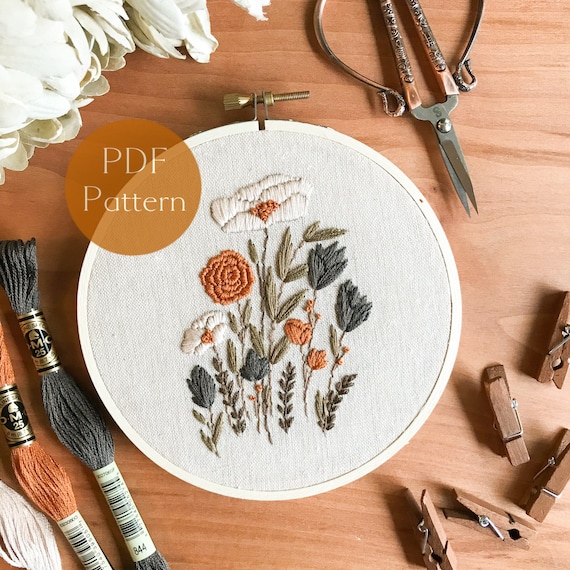 Embroidery Pattern Download Embroidery Pattern for Hand Etsy
