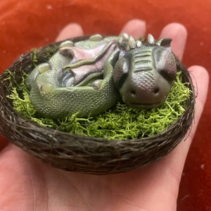 Sleeping Baby Dragon sculpture