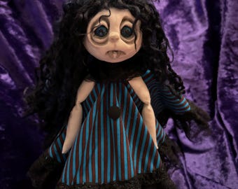 Handmade creepy cute vampire doll.