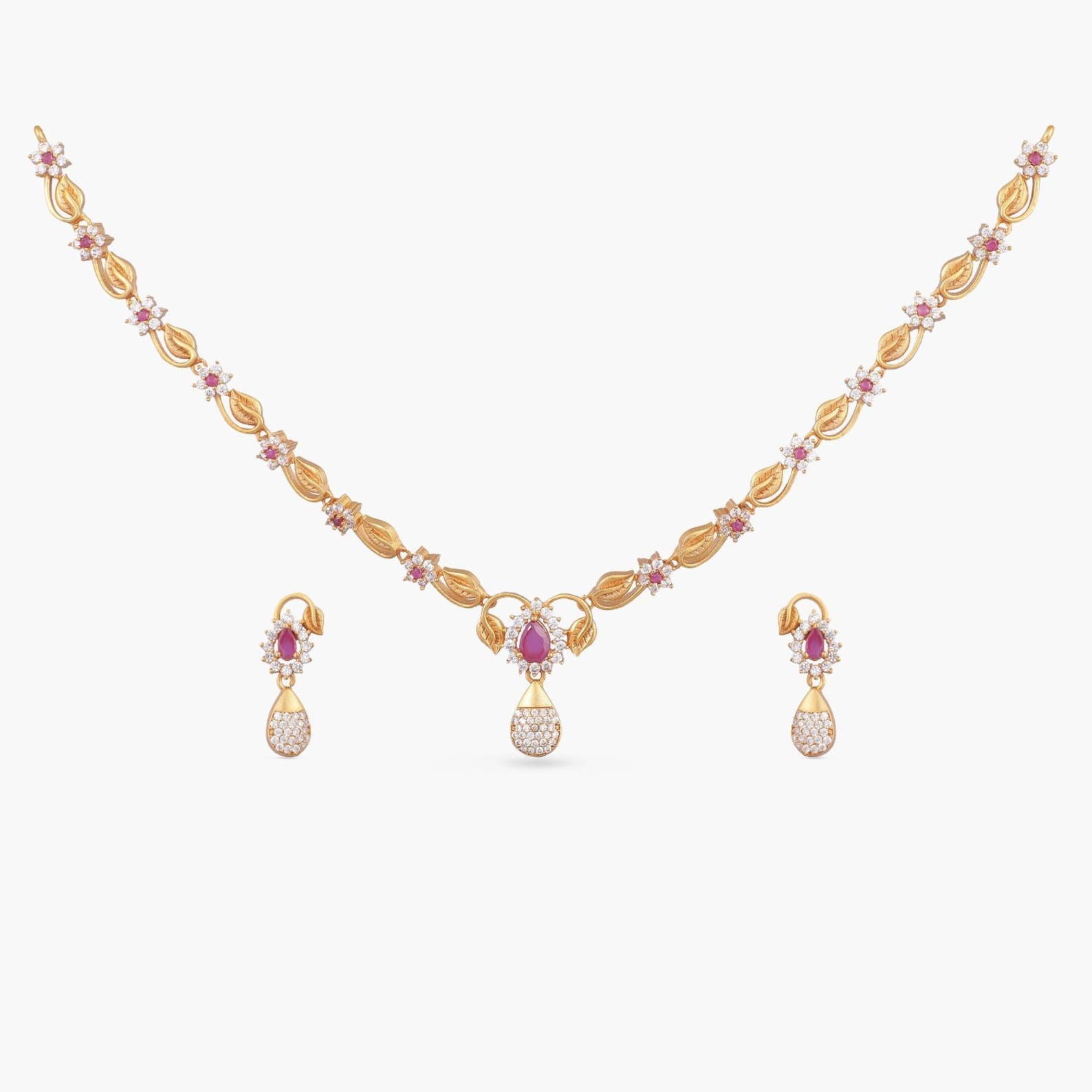 Tarinika Neysa Antique Goldplated Necklace and Earrings Etsy