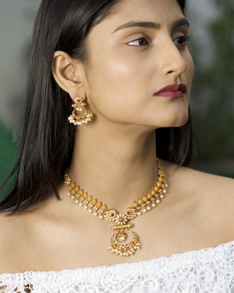 Antique gold 2024 plated necklace