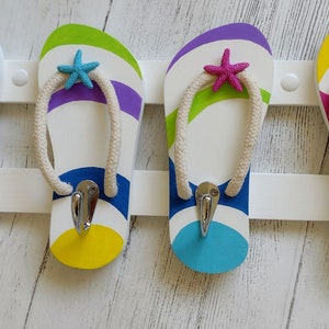 1960's Inspired Retro Design Flip Flops With Star Fish - Etsy