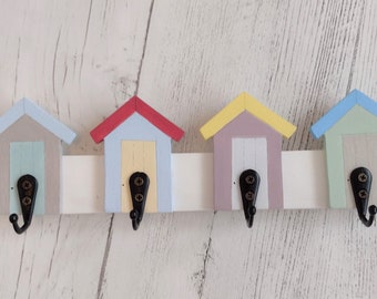 Beach Hut Key Ring Holder