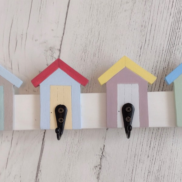 Beach Hut Key Ring Holder