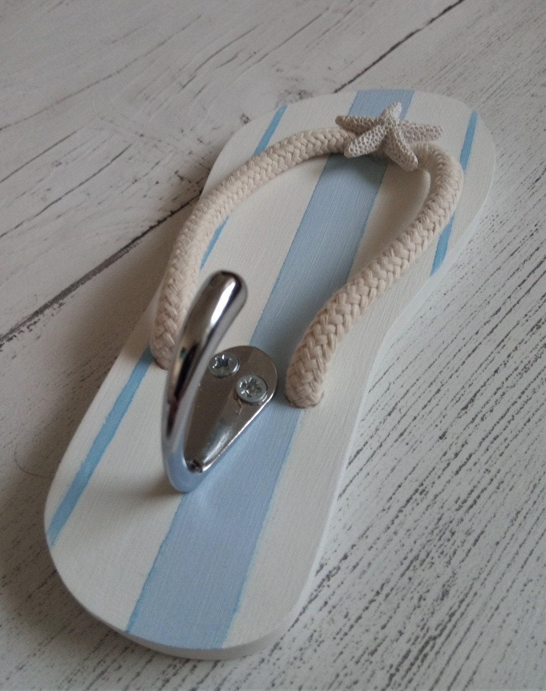 Single Flip Flop Coat Hook With a Star Fish Centre Piece and - Etsy