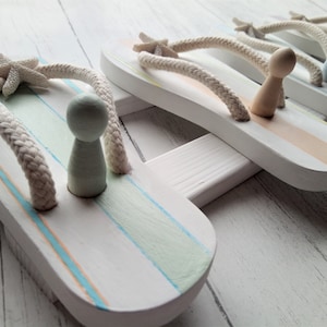 Flip Flop Coat Rack With Coloured Wooden Pegs to Also Hang Hats, Robes and  Towels On. 
