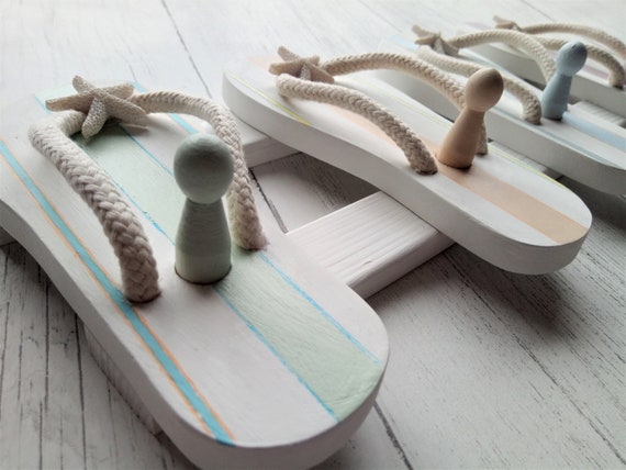 Flip Flop Coat Rack With Coloured Wooden Pegs to Also Hang - Etsy
