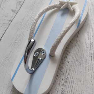 Handmade Flip Flop Starfish Coat Hook: Beach Decor