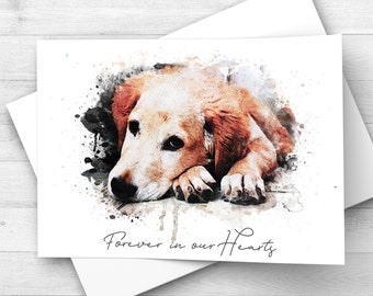 Custom Dog Portrait, Pet Loss Memorial Gift,  Watercolor Pet Painting, Digital Pet Wall Art, Cat Mom Dog Dad Gift