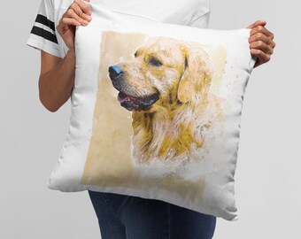 Pet Gifts from Photo, Custom Dog Pillow, Dog Portrait Pillow, Personalized Pet Portraits, Dog Lovers Gift, Pet Loss Gift